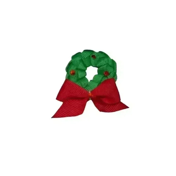 Christmas wreath Pin-Handmade with safety closure on pin-vintage - Picture 2 of 3